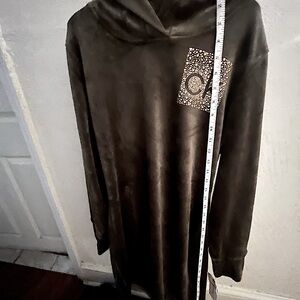 Calvin Klein Olive Green Hoodie Dress